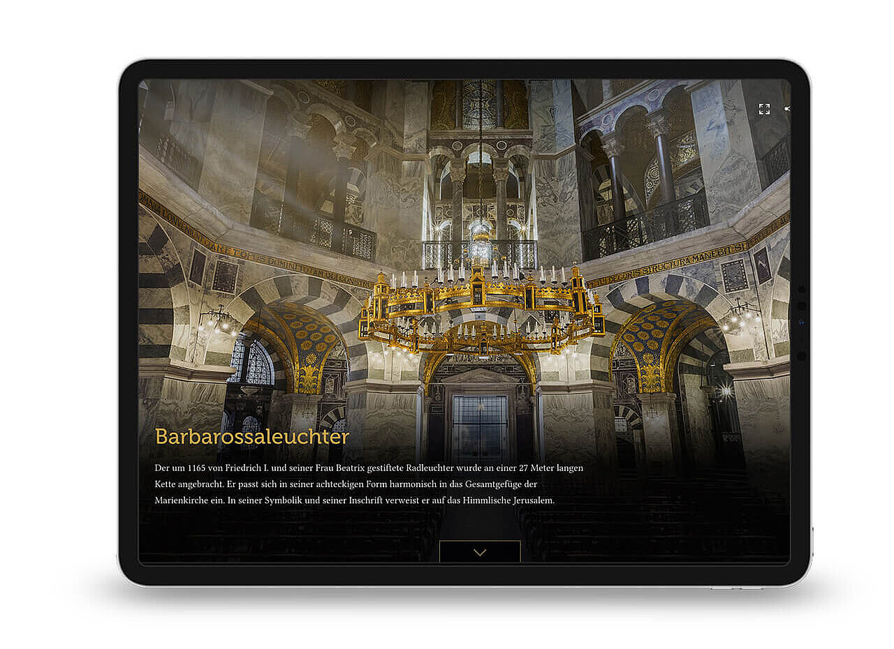 Webseite des Aachener Doms