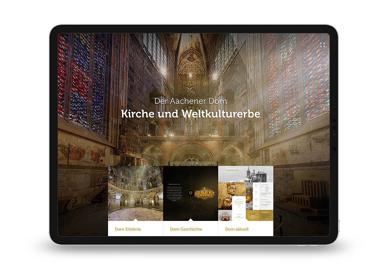 Webseite des Aachener Doms