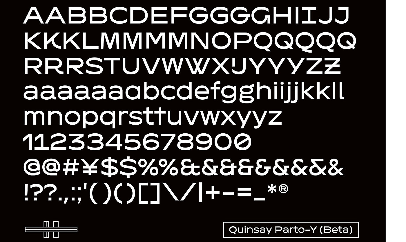 The typeface “Quinsay Parto-Y (Beta)“
