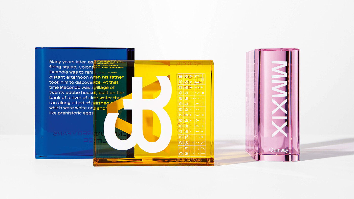 The three bookends “The Ice“, “The Font“ and “The Pink“