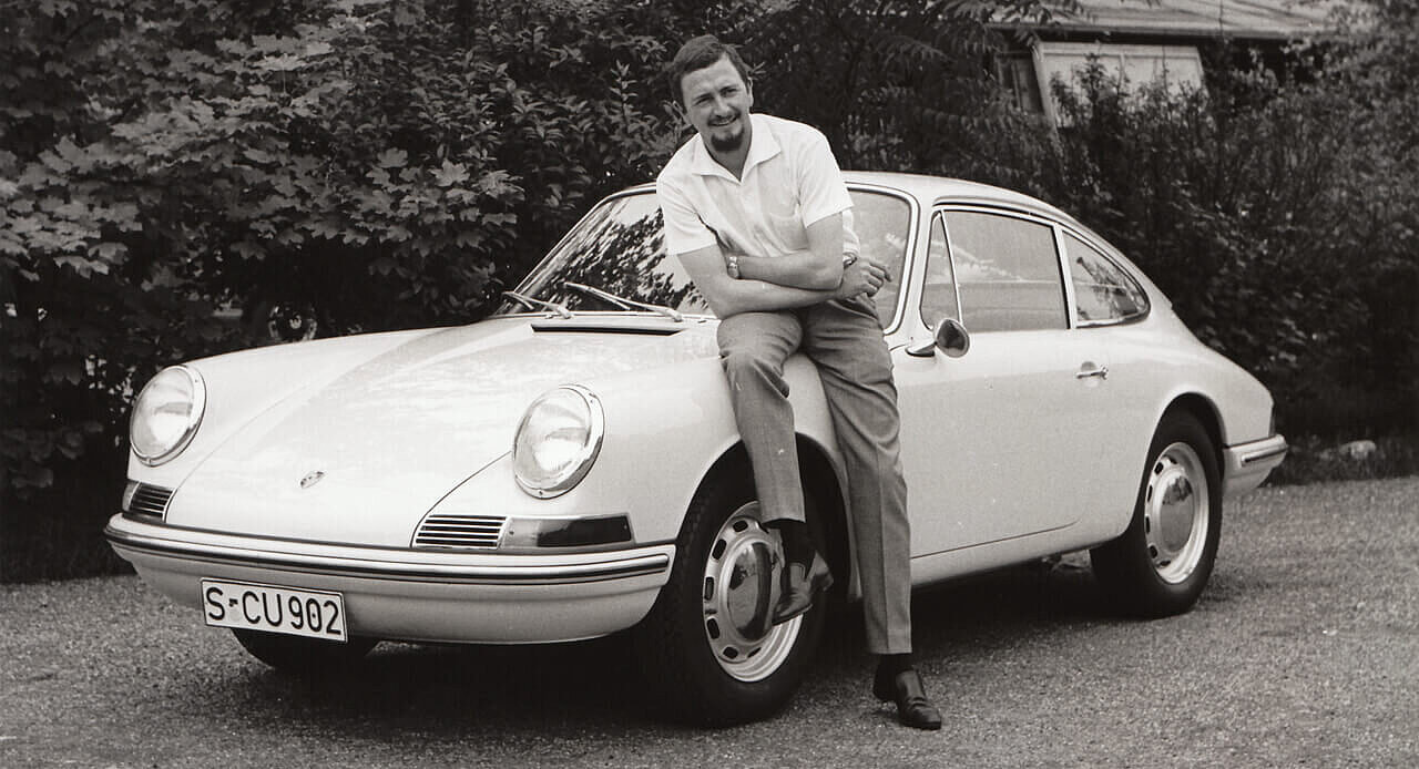 Professor Ferdinand Alexander Porsche with the Porsche 911