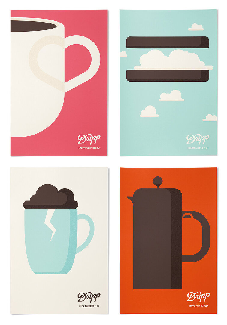 Red Dot Design Award Dripp Coffee Shop Posters