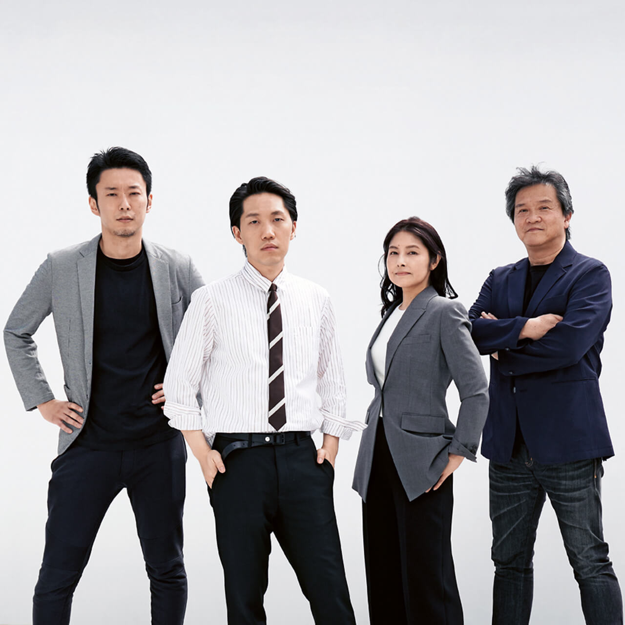 Takanori Shimazoe, Bowen Peng, Rina Ogata und Atsushi Toyohara 