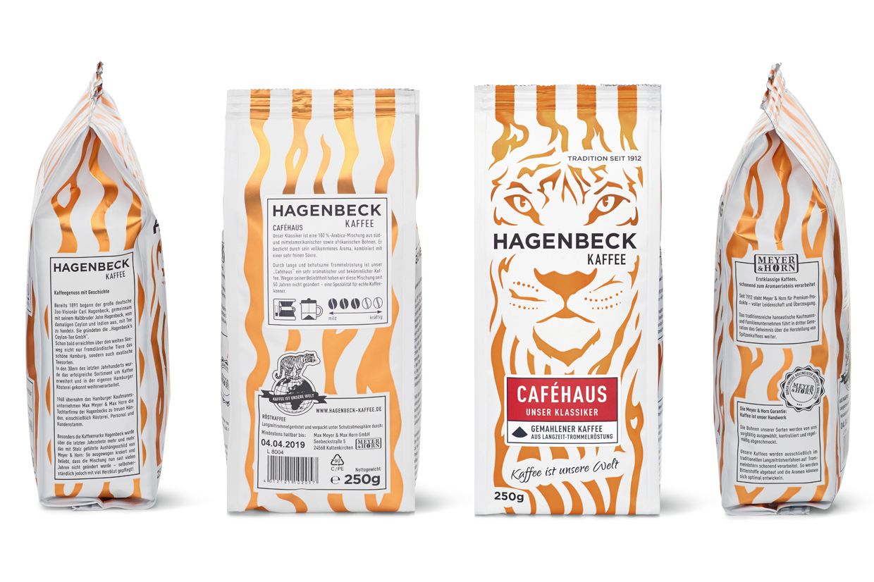 Packaging design of Hagenbeck coffee