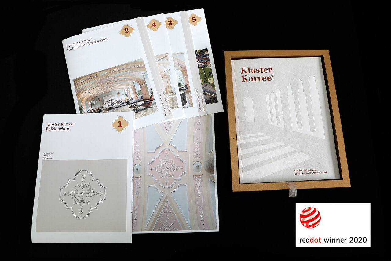 Parts of the special publication “Kloster Karree®” with the winner label