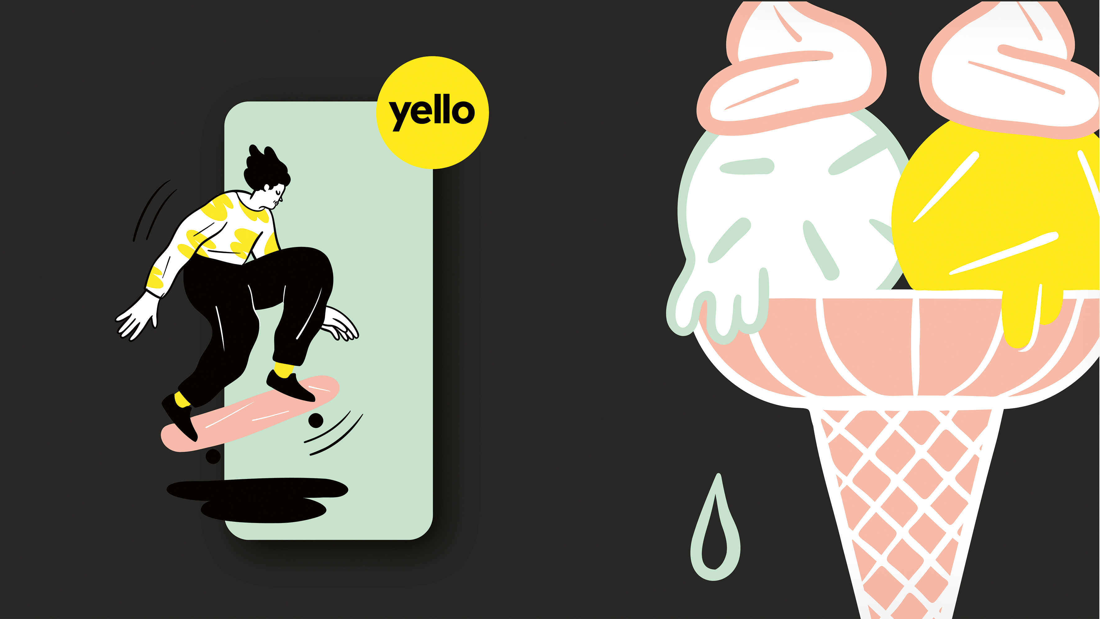 Yello – Relaunch Illustrations